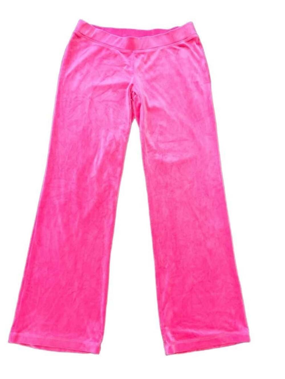 Juicy Couture Velour Pants Size M Pink Rhinestone Logo Track